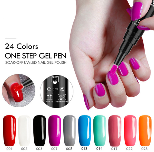 3 In 1 Gel Nail Varnish Pen Glitter - last minute health and beauty, polish for gel nails, gel nail polish